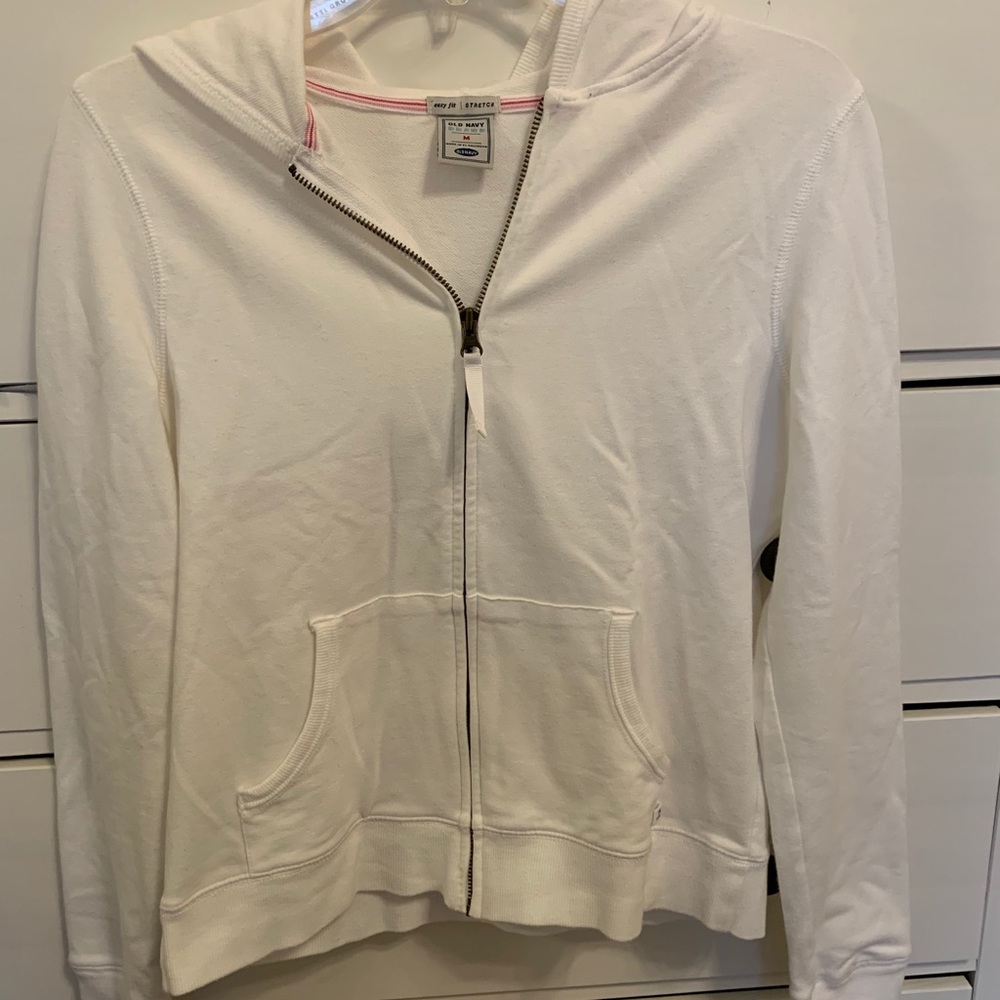 White Zip-up Hoodie